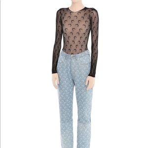 Marine Serre Moon Fishnet Top